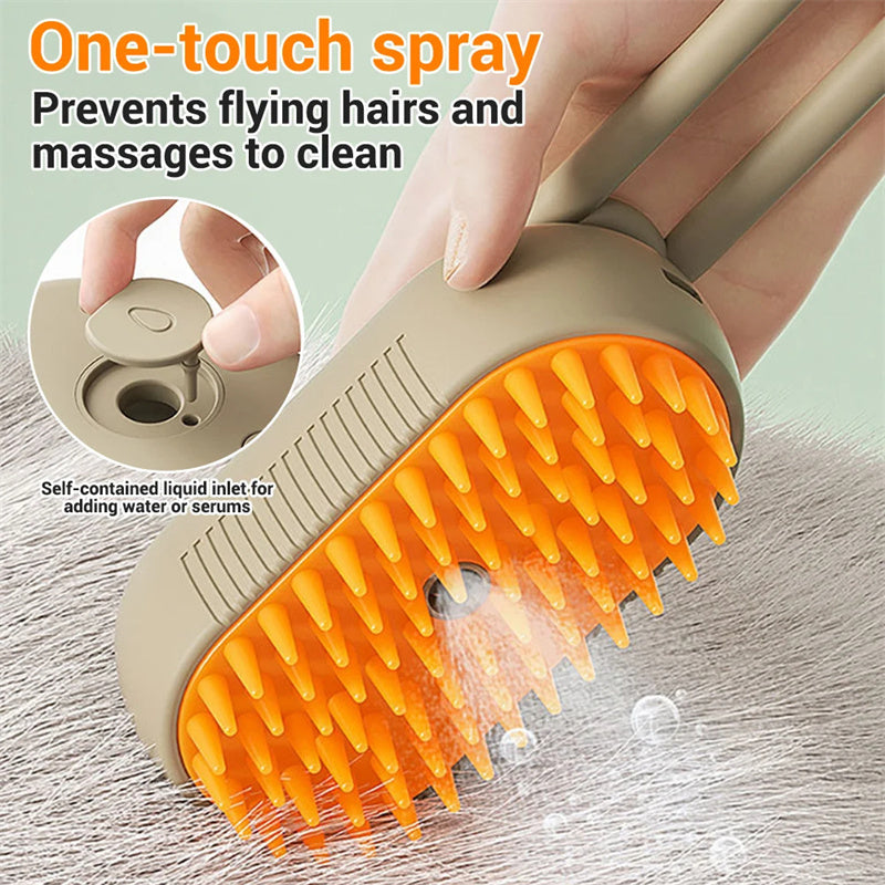 PurrMist 3-in-1 Electric Pet Grooming Brush