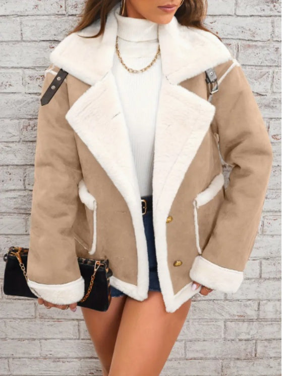 CozyChic Plush Lapel Winter Jacket