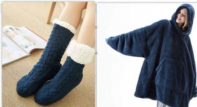 SnugWear Fleece Hoodie Blanket