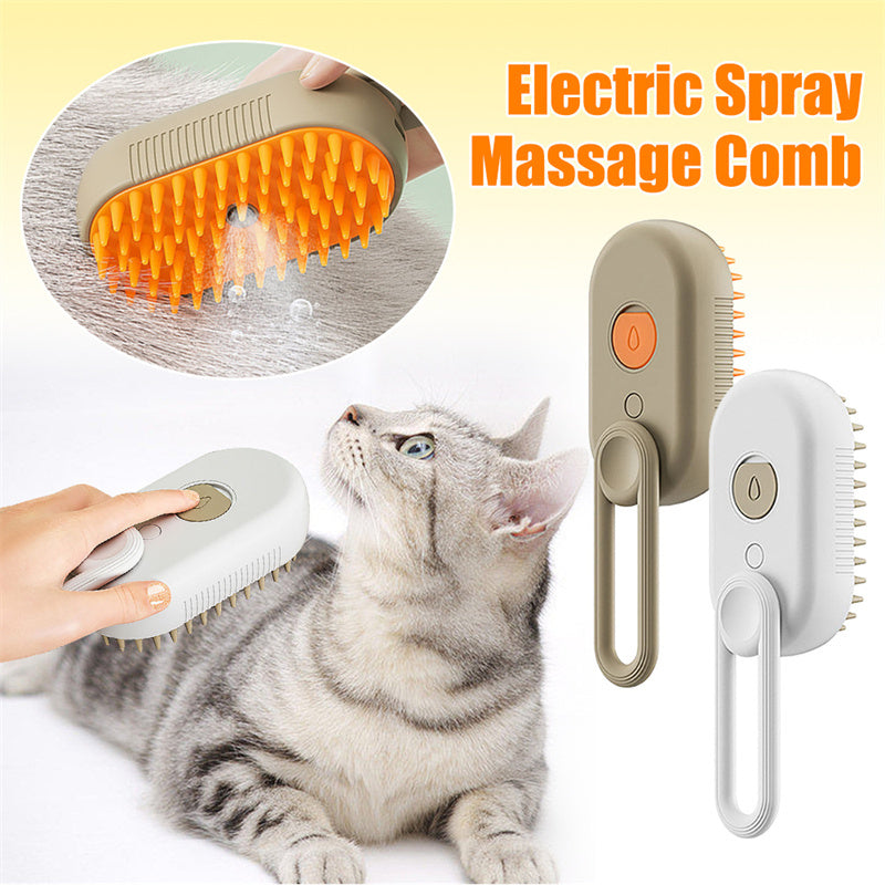 PurrMist 3-in-1 Electric Pet Grooming Brush