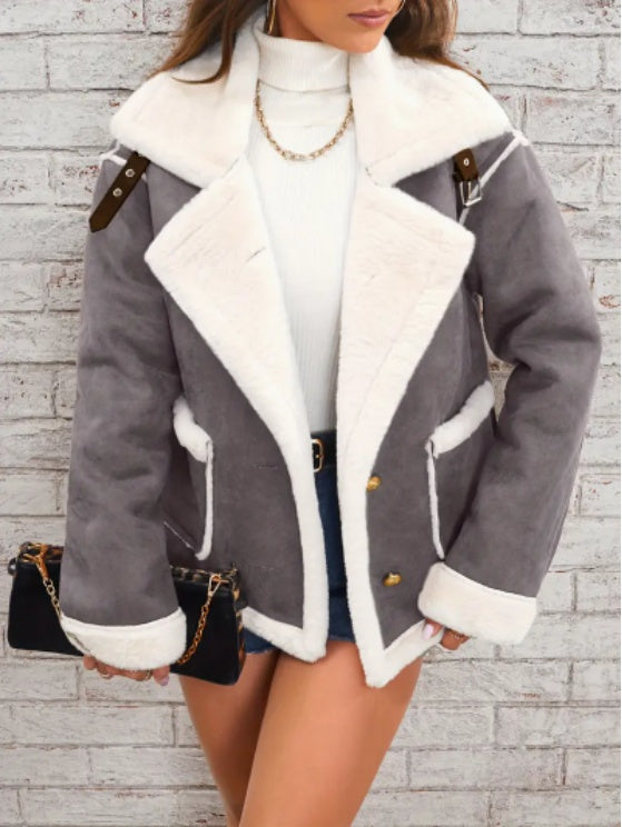 CozyChic Plush Lapel Winter Jacket