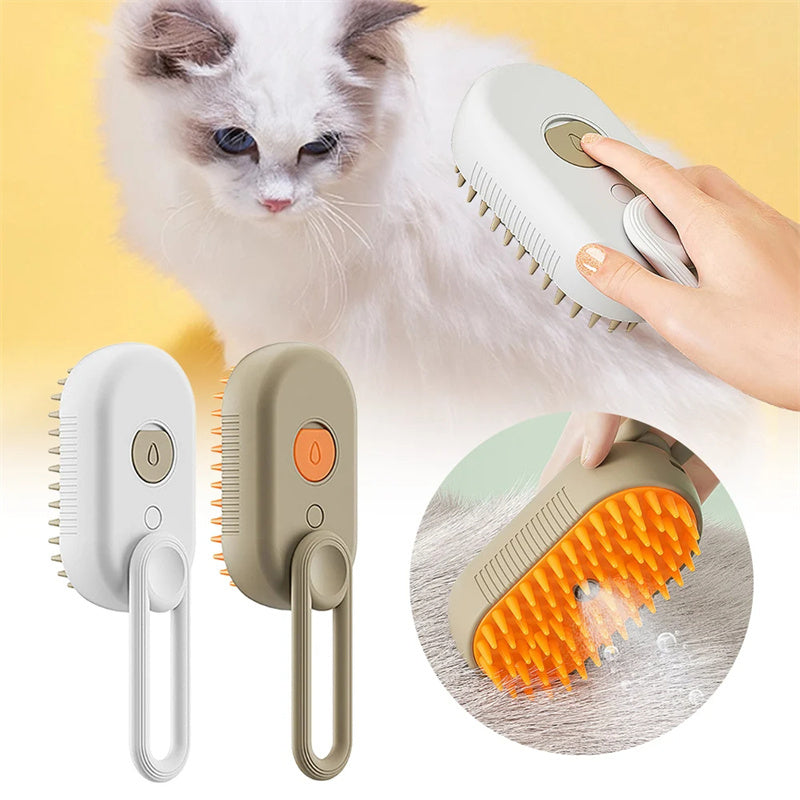 PurrMist 3-in-1 Electric Pet Grooming Brush