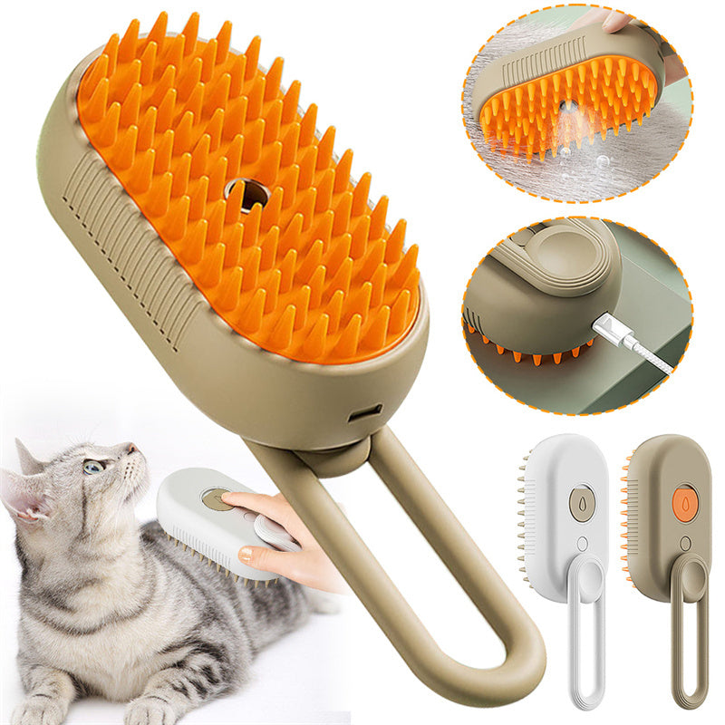 PurrMist 3-in-1 Electric Pet Grooming Brush