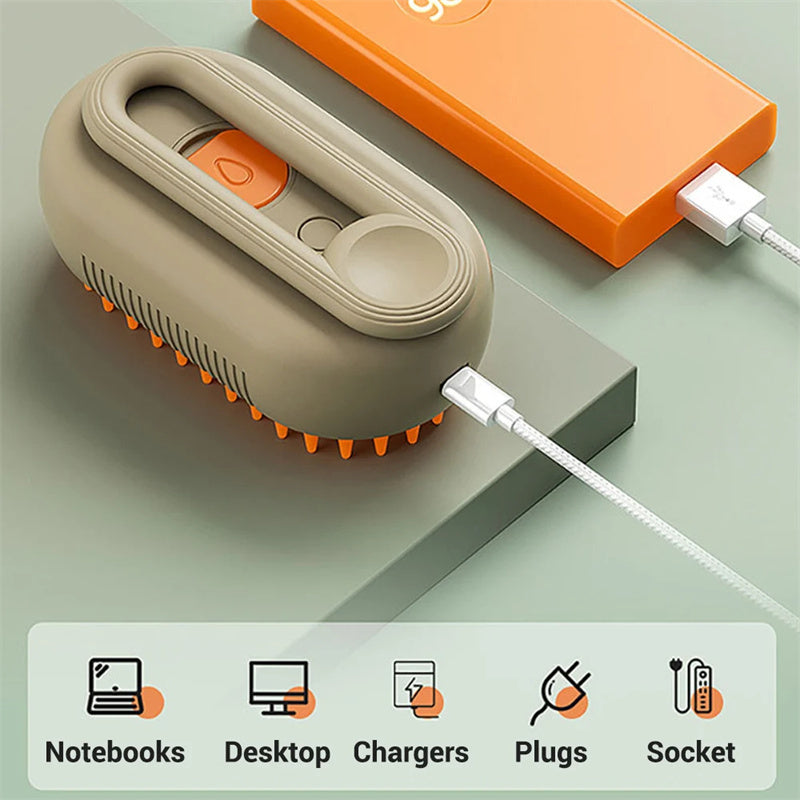PurrMist 3-in-1 Electric Pet Grooming Brush