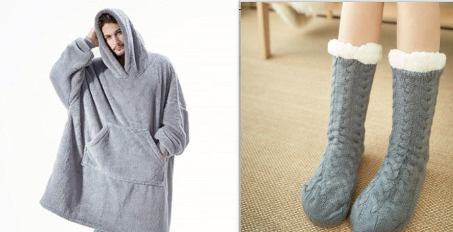 SnugWear Fleece Hoodie Blanket