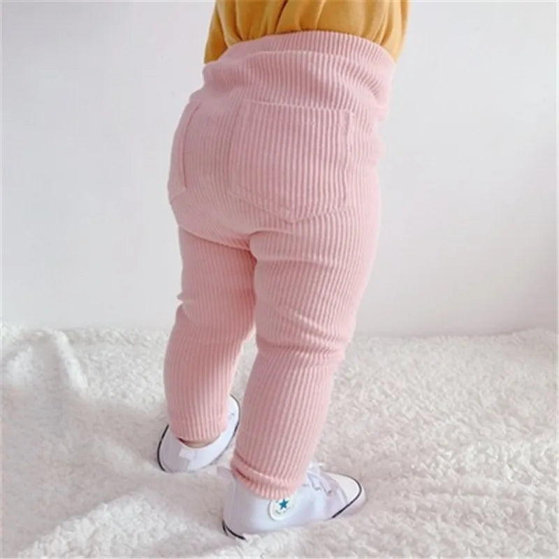 Children's Pants For Girls Boys Solid Big PP Kids Pants Spring Autumn Baby Toddler Long Trousers Casual Kid Trouser 1-6Years Old