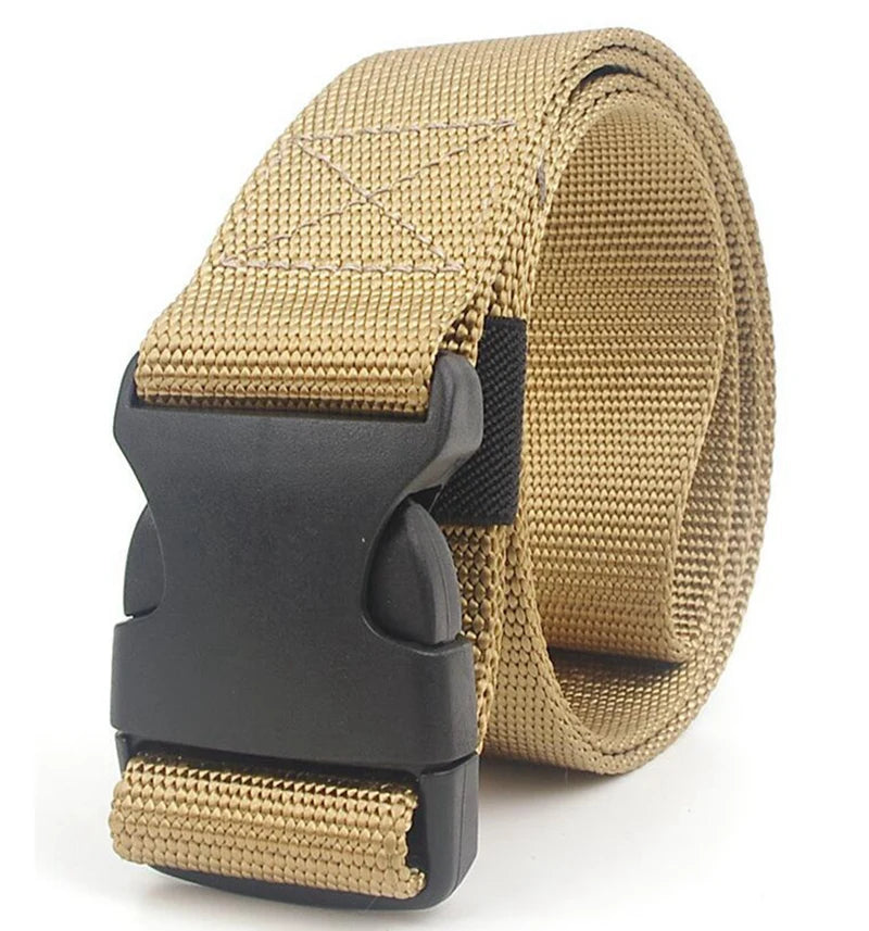 Men Belts Adjustable Belt Men Outdoor Travel Tactical Waist Belt With Plastic Quick Release Buckle For Pants