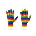New Fashion Winter Outdoor Knitted Glove For Men Women Magic Rainbow Gloves Warm Touch Screen Fall Leisure Full Finger Gloves