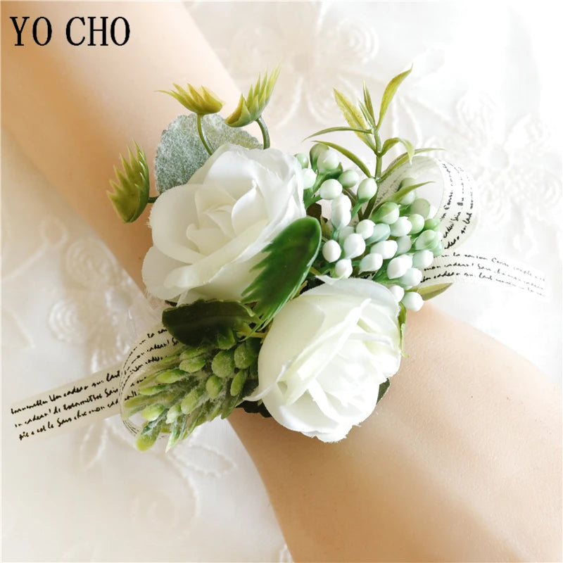 White Brooches Man Suit Shirt Collar Lapel Pin Brooch Pins Wedding Party Accessories Bridesmaid Bracelet Flowers Corsages Flower