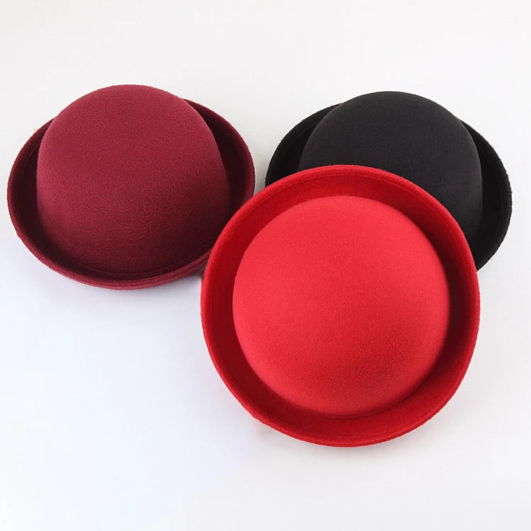 2019 Women's Fedoras Hats Fall Winter Fashion warm Wool Felt  Retro Vintage Animal Cap Not Deformed Fedoras Caps For Women