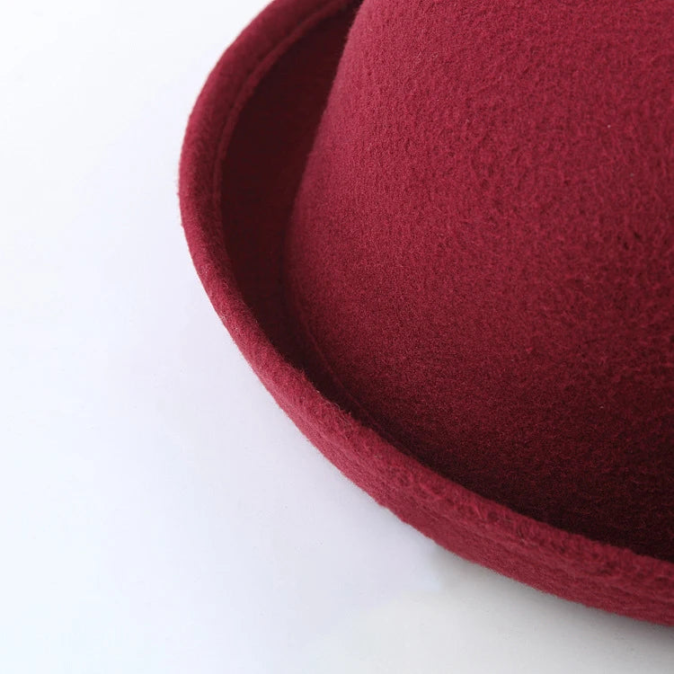 2019 Women's Fedoras Hats Fall Winter Fashion warm Wool Felt  Retro Vintage Animal Cap Not Deformed Fedoras Caps For Women