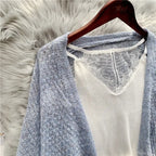 Cardigans Women Knitted Sweater Spring Loose Hollow Out Sun Protection Outwear Female Fashion All-match Solid Cozy Sweet Ulzzang