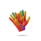 New Fashion Winter Outdoor Knitted Glove For Men Women Magic Rainbow Gloves Warm Touch Screen Fall Leisure Full Finger Gloves