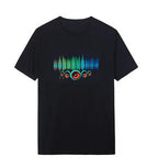 Women's T-Shirts LED Sound Control Flicker Tshirt Fashion Wireless Electric Luminescent Shiny Tshirts Party Disco Men's T Shirts