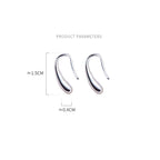 925 Sterling Silver Water Drop Shape Earrings for Women  Simple Temperament Ins Retro Jewelry Party Birthday Gifts