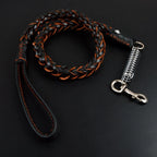 Pet Leash Pet Leather Dog Collar Leash For Large Dog Leather Dog Traction Drag Tow Rope Chain Pet Dog Supplies Accessories Prevent Runaway