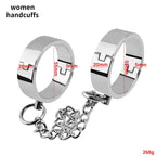 Erotic Metal Handcuffs BDSM Footcuffs Hand Restraint Cuffs Sex Bondage Slave Intimate Adult Games Sex Toys For Couple