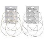 3 /6Pairs/set Oversized Huge Hoop Earring For Women Exaggerated Sexy Smooth Big Circle Earing Creole Aros Mujer Oreja Party Gift