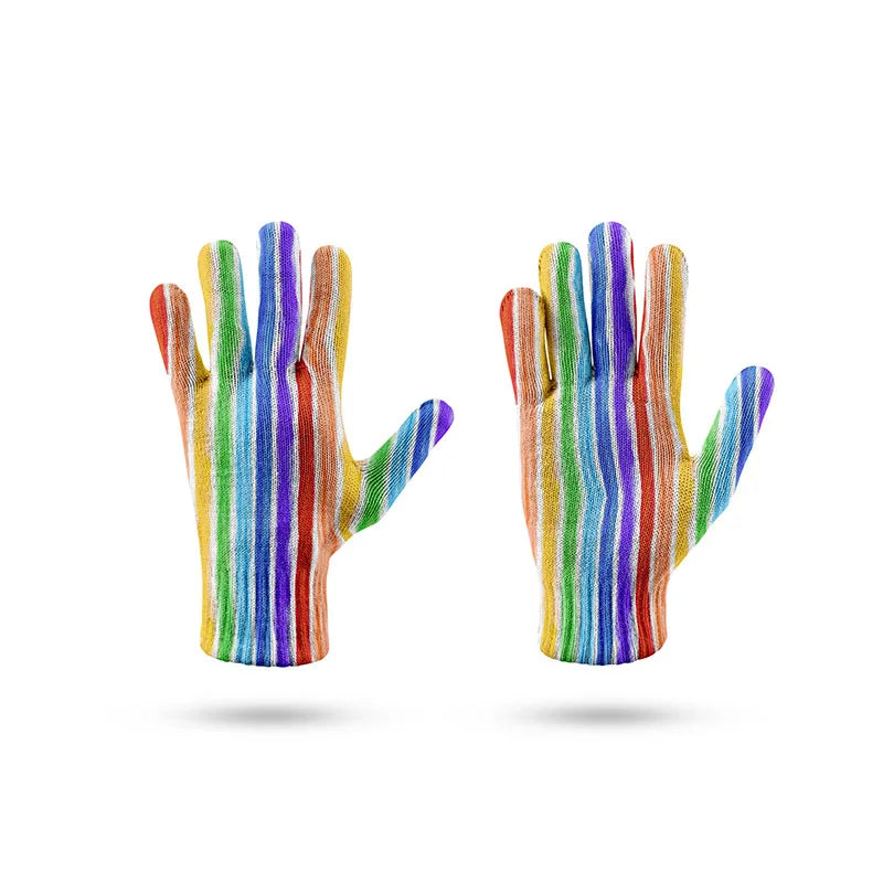 New Fashion Winter Outdoor Knitted Glove For Men Women Magic Rainbow Gloves Warm Touch Screen Fall Leisure Full Finger Gloves