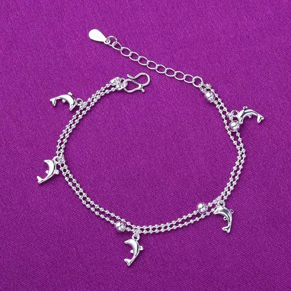 Multi-style High Quality Silver Plated Anklet For Women Girls Fashion Simple Jewelry New style Hot Selling