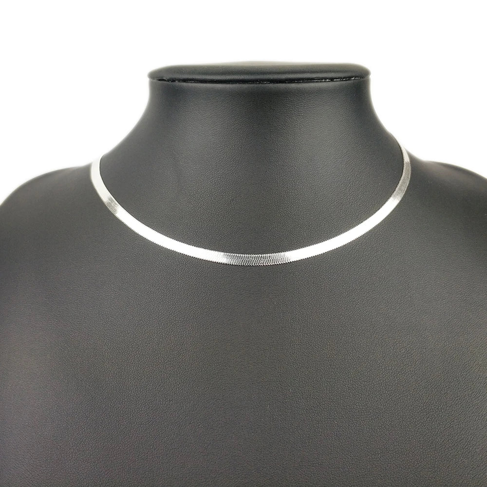 Fashion  Blade Chain on Neck Choker Necklace Women Sexy Flat Snake Chain Jewelry Gift Clavicle Necklace