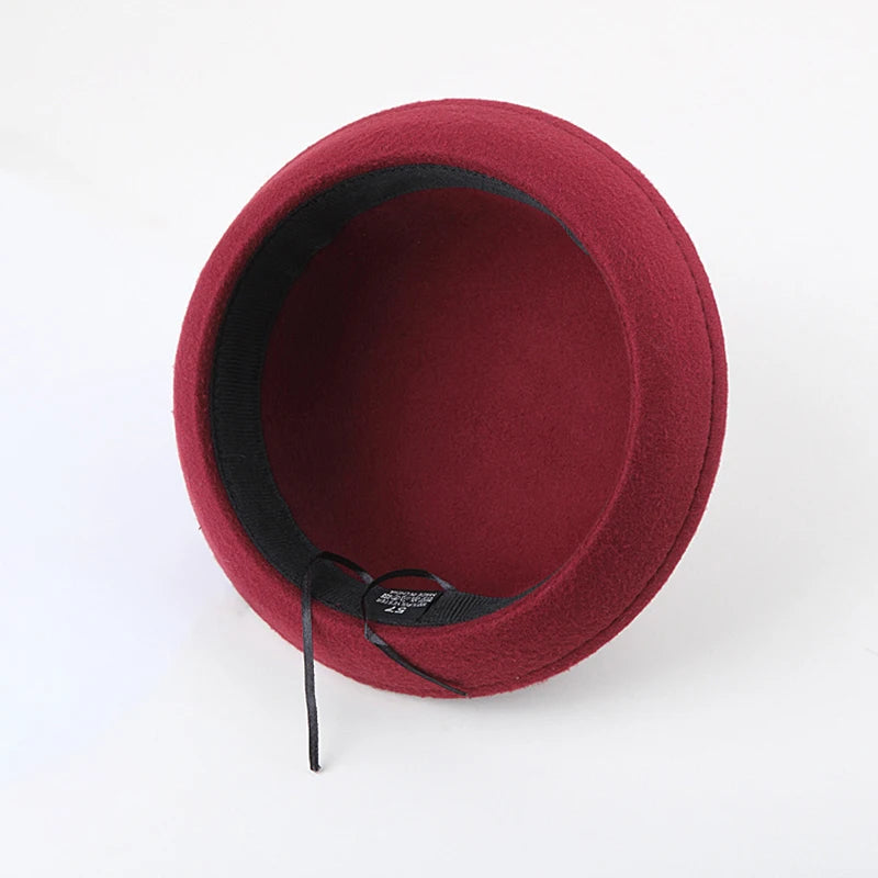 2019 Women's Fedoras Hats Fall Winter Fashion warm Wool Felt  Retro Vintage Animal Cap Not Deformed Fedoras Caps For Women