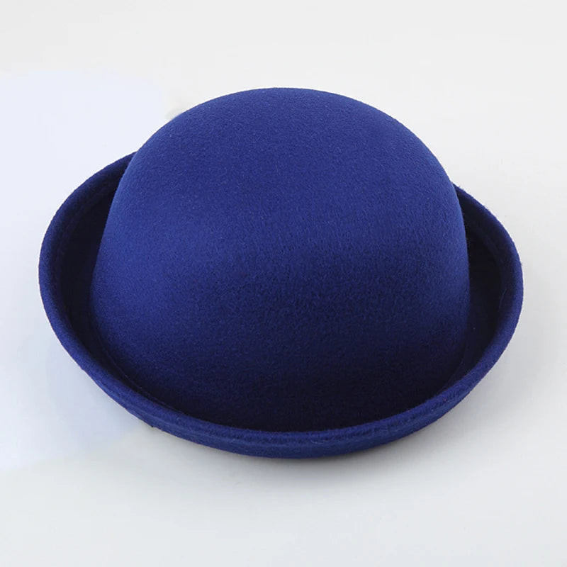 2019 Women's Fedoras Hats Fall Winter Fashion warm Wool Felt  Retro Vintage Animal Cap Not Deformed Fedoras Caps For Women