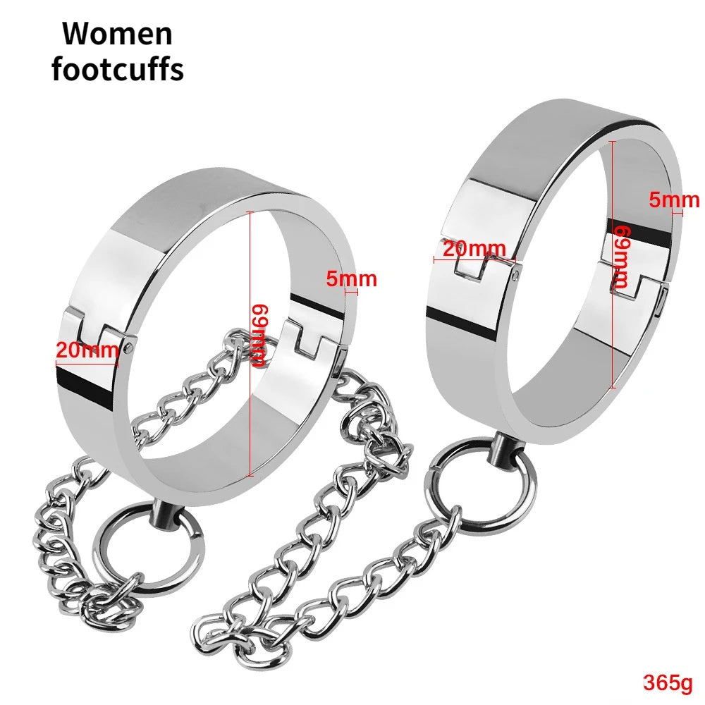 Erotic Metal Handcuffs BDSM Footcuffs Hand Restraint Cuffs Sex Bondage Slave Intimate Adult Games Sex Toys For Couple