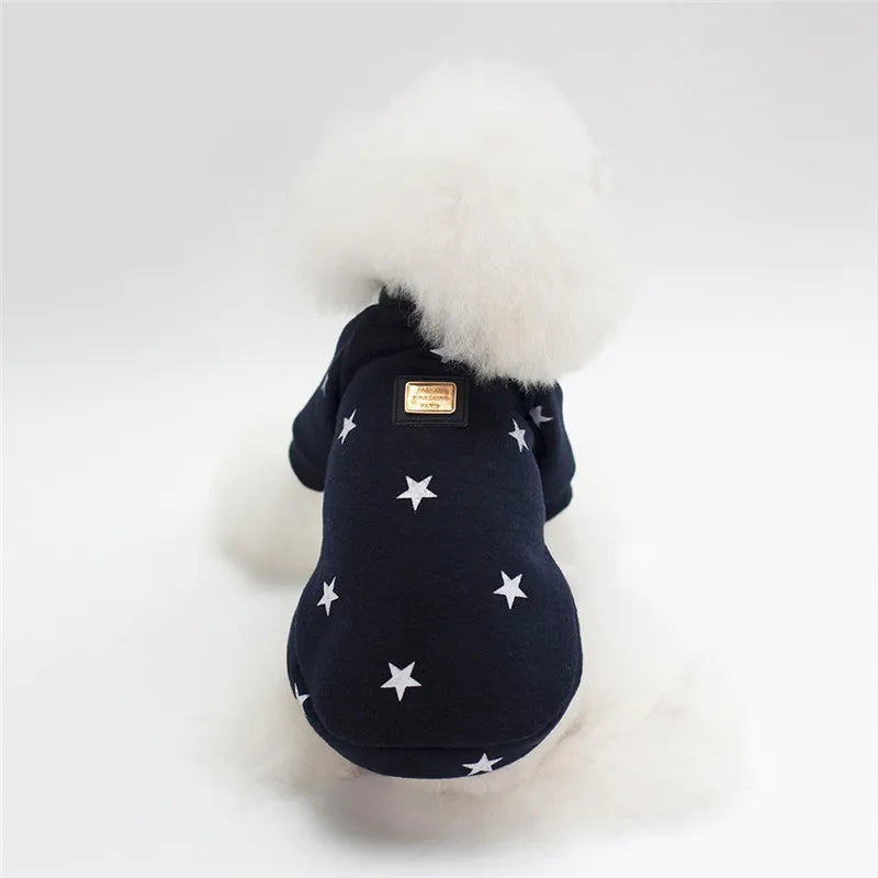 name-branded clothes 2018 Brand Soft Pet Dog Clothes For Dog Puppy Cat Winter Warm Clothes Star Print Costume Coat chihuahua Cheap roupa cachorro