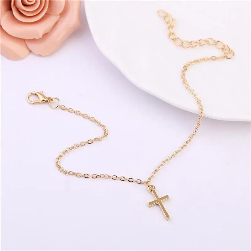 Punk 2020 New Fashion Anklets Summer Personality Wild Popular Simple Crosses Anklets Lady Legs Anklets Wholesale