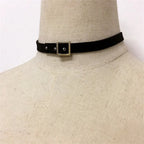 Chocker Gothic Punk Style Black Fake Leather Choker Necklaces Women Crew Neck Necklace Female Party Jewelry Party Gifts Trinkets