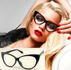 eye glasses frames Fashion choice Cat's eye shape Plain glass spectacles women eyeglasses  frames decorations optical glasses