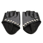 Female Gloves 2017 Fashion Women PU Leather Motorcycle Bike Car Fingerless Performances Gloves Fingerless Gloves for Fitness