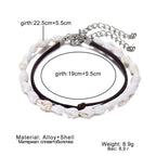 Anklets for Women Shell Foot Jewelry Summer Beach Barefoot Anklet Bracelet on leg Female Leather Anklet Set Bohemian Leg Chain