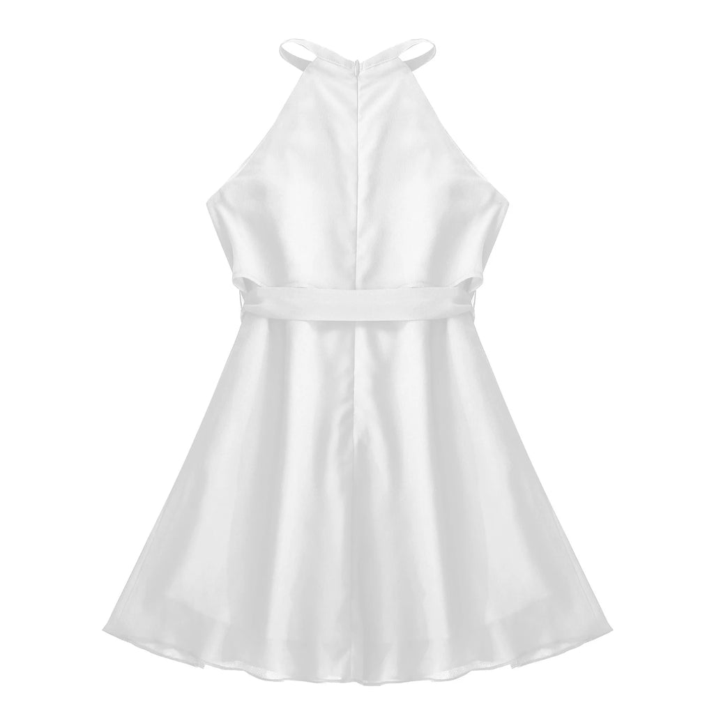 Summer Kids Dresses for Girls  Children's Chiffon Flower Girls Dress Pageant Wedding Party First Communion Dress filles robes