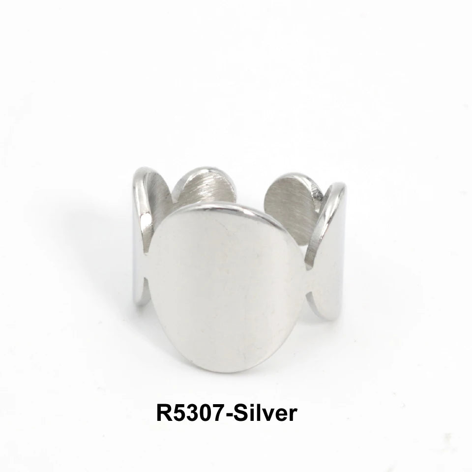 New Statement Exaggerate Double Round Ring for Women Fashion Geometric Gold Color Finger Ring Trendy кольцо Wedding Gift Jewelry