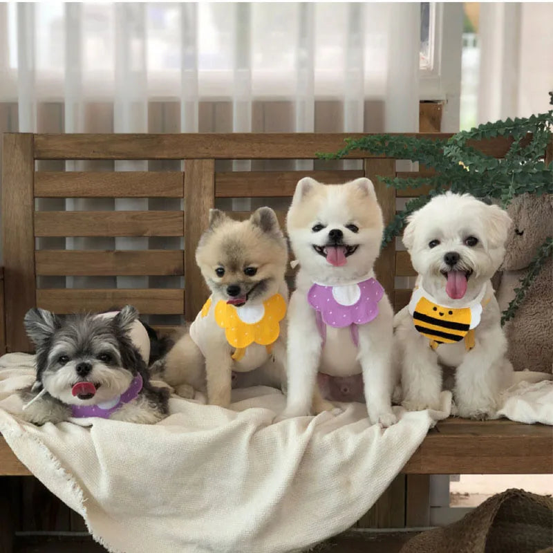 Pets Bandanas Cat Dog Scarf/Bibs Adjustable Christmas Halloween Bowties Collar Washable Pet Accessories Supplies For Small Puppy