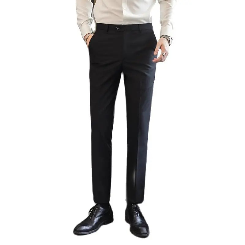 Men Formal Pants, 2025 New Elegant Man Office Work Pant, Casual Polyester Fiber Trousers Men 17 Colors Pantalones Hombre
