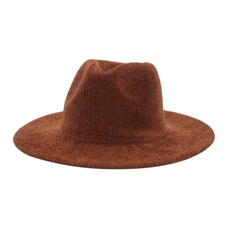 Fedoras Hat Winter Women Hats Felted Hats for Women Corduroy Autumn Winter Panama Winter Corduroy Hat Chapeau Femmechapeau Homme