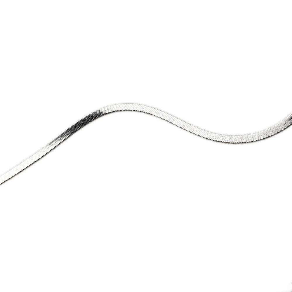 Fashion  Blade Chain on Neck Choker Necklace Women Sexy Flat Snake Chain Jewelry Gift Clavicle Necklace