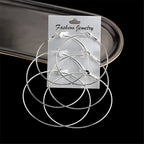 3 /6Pairs/set Oversized Huge Hoop Earring For Women Exaggerated Sexy Smooth Big Circle Earing Creole Aros Mujer Oreja Party Gift