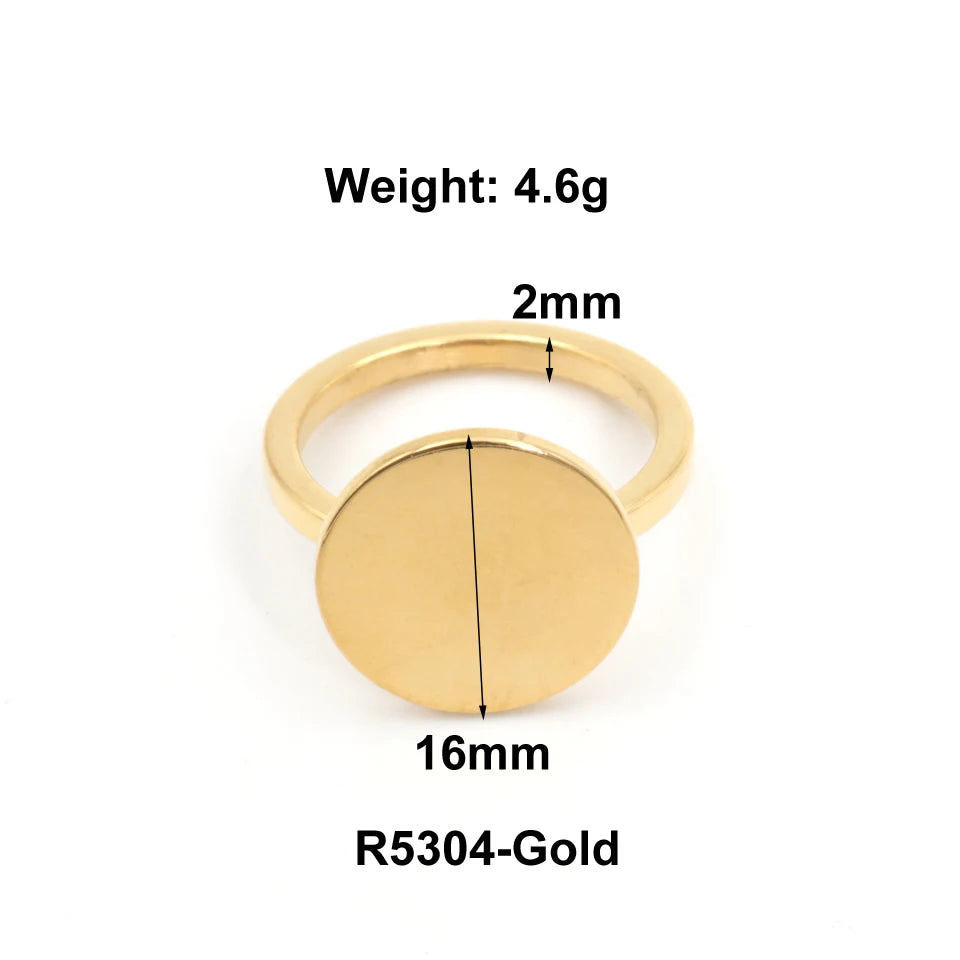 New Statement Exaggerate Double Round Ring for Women Fashion Geometric Gold Color Finger Ring Trendy кольцо Wedding Gift Jewelry