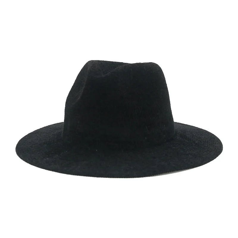 Fedoras Hat Winter Women Hats Felted Hats for Women Corduroy Autumn Winter Panama Winter Corduroy Hat Chapeau Femmechapeau Homme