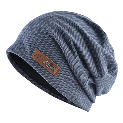Fashion Beanies Men Women Solid Knitted Hat With Fish Bone Logo Solid Color Bonnet Hats Spring Autumn Casual Hip Hop Turban Cap