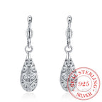 Water Drop Earrings For Women Fashion Long Dangle Earring 925 Sterling Silver Wedding Jewelry Gift
