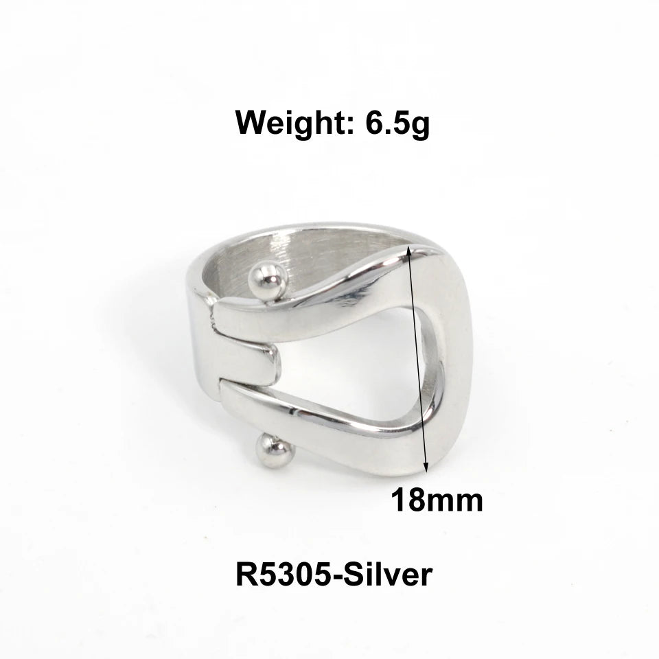 New Statement Exaggerate Double Round Ring for Women Fashion Geometric Gold Color Finger Ring Trendy кольцо Wedding Gift Jewelry