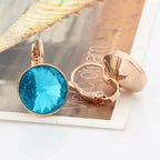 New Fashion Earrings Crystals Drop Earrings 12mm Round Earrings For Women Wedding Party Luxury Fine Jewelry Accessories