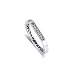 Logo Bar Stacking Ring 100% 925 Sterling Silver Jewelry Fashion Wedding Rings for Women Stackable Style Girls Ring Jewelry