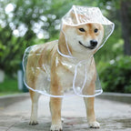 Pet Dog Puppy name-branded clothes Transparent Rainwear Raincoat Pet Hooded Waterproof Jacket Clothes Soft PVC Small Dogs Raincoat Puppy Rain Poncho