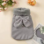 Winter Pet Dog Clothes For Small Dogs Cat Cozy Fleece Puppy Jacket Coat With D-ring Cute Bow Yorkie French Bulldog Vest Overalls